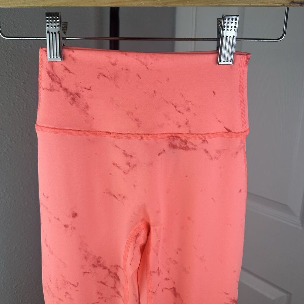 Bombshell Sportswear Coral Marble Scrunch Butt Leggings Sz Small Bodybuilder Gym - Picture 4 of 14